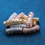 Bracelet Beads Charm Connector Micro Pave Spacer Beads Hot Sale CZ Tube Shape Brass Custom Metal Gun Metal 23*7MM 230-RH CN;ZHE