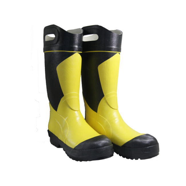 Wholesale Firefighter Rubber Fire Resistant Fireproof Waterproof Cotton Lining Boots