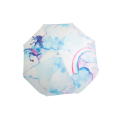 Customized Colorful Lightweight Fiberglass Pole Flower Printing Beach Sun Umbrella For Wholesale