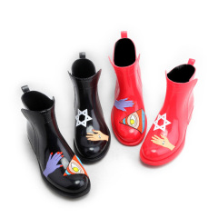 Wholesale Waterproof Customized Ladies Fashion New Style Black Boots Women Ankle PVC Boots