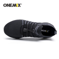 ONEMIX  Breathable and waterproof sports shoes Both men and women Shoes tied, natural rubber ground skid