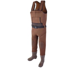 Insulated Fishing Neoprene Chest Waders with Rubber Boots