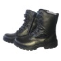 Men's 8'' Inch Black Work Boots Full Grain Leather Water Resistant Boots With Side Zipper