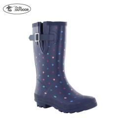 Youth Girls Polka Dots Wellington Rubber Rain Boots