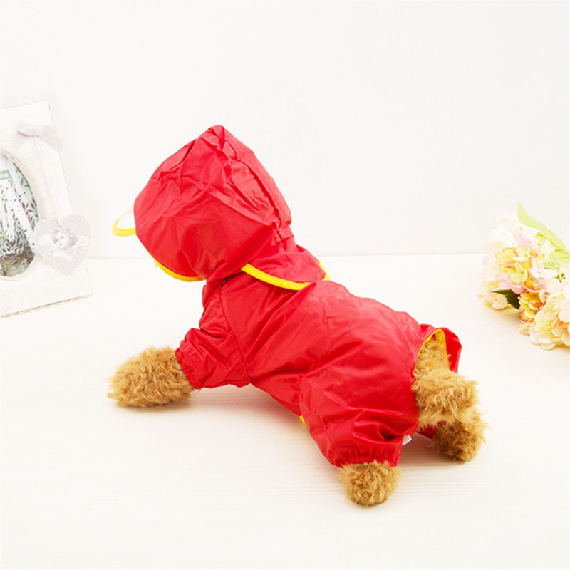 Pet Dog Waterproof Raincoat Four Feet Adjustable Dog Snow Rain Jacket Dog Rain Poncho with Hood for Small Medium Large Pet