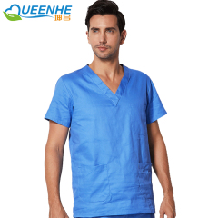 V-neck Doctor reusable Nurse Ladies Healthcare Medical Tunic Scrub Top gown surgical clothes