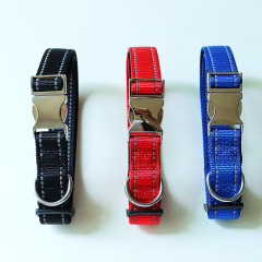 Wholesale Quick-Release Heavy Duty  Tactical Dog Collar Adjustable Pet Collar with Metal Buckle