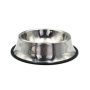 Wholesale  Pet Feeder Bowl Non-Slip 201 Stainless Steel Dog Bowl with Rubber Base for Food