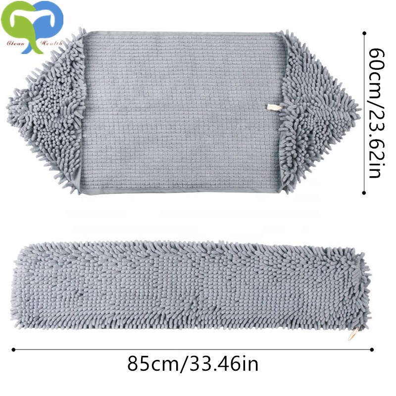 GREY 60x35cm Pet Bath Towel Ultra Soft  Super Absorbent Durable Quick Drying Towel