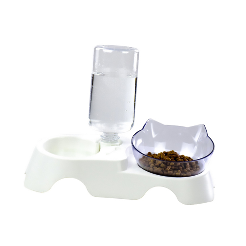 Wholesale Automatic Cat Dog Tilted Water and Food Bowl Set