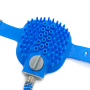 Plastic Pet Massage Silicone Sprinkler Bathing Blue Brush With Water Pipe