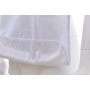White color simple washable terry fabric reusable adult bib