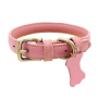Wholesale Dog Collar Adjustable PU Leather Padded Soft Touch  Metal Buckle D-Ring Pet Collars for Small Medium Dogs