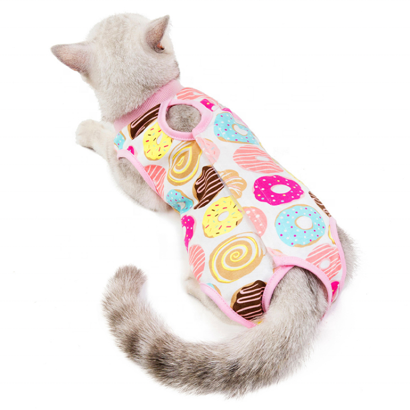 Dog cat E collar Surgical Gown Recovery Sterilization Suit Cat Clothes Pet Cat Suit