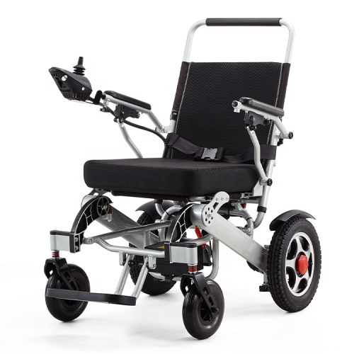 Hot selling light power aluminum alloy electric wheelchair remote wheelchair for disabled