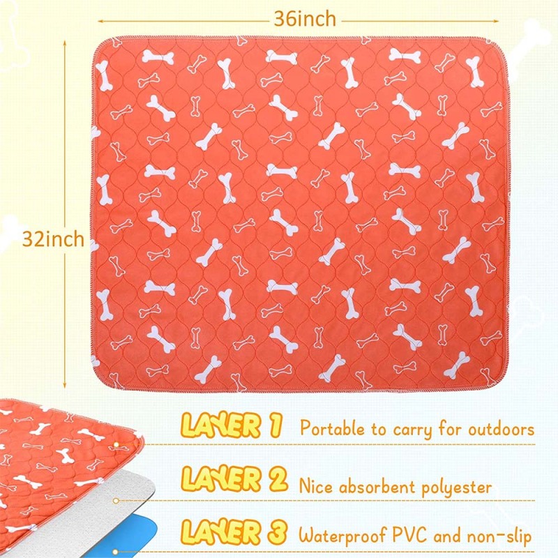 Custom Reusable Washable Absorb Pet Training Urine Pad Pet Washable Pee Pads for Dogs