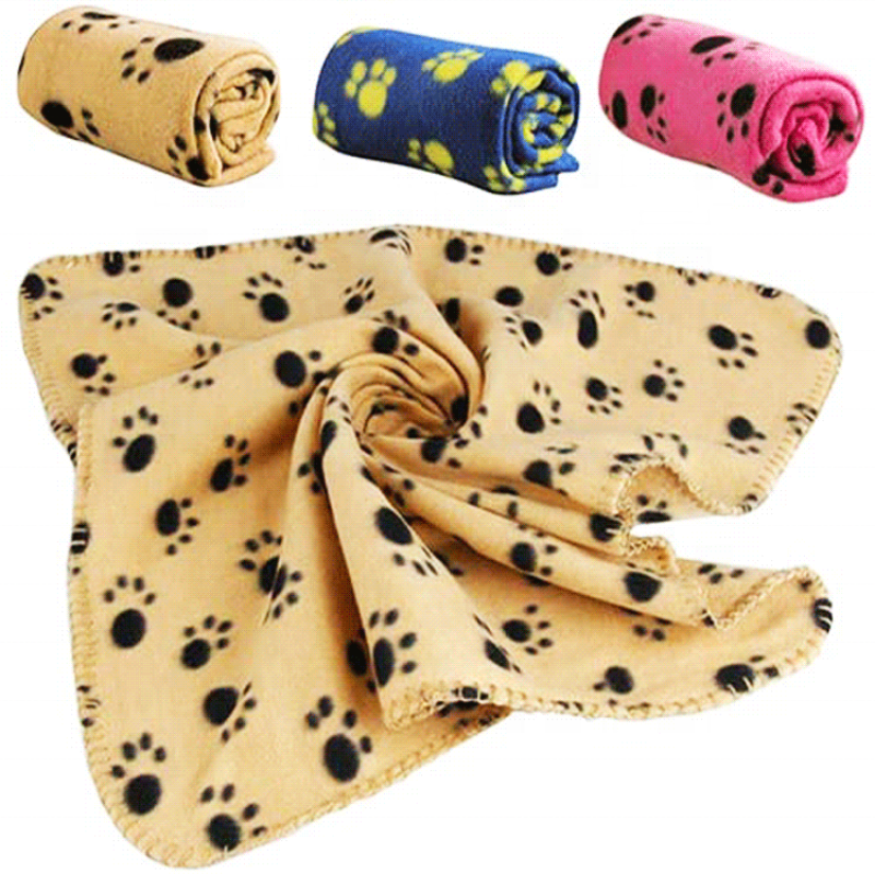 Soft Warm Blanket for Pets Cute paw prints pet blanket Throw Puppy Cat Blanket,Durable and Washable Multiple Color