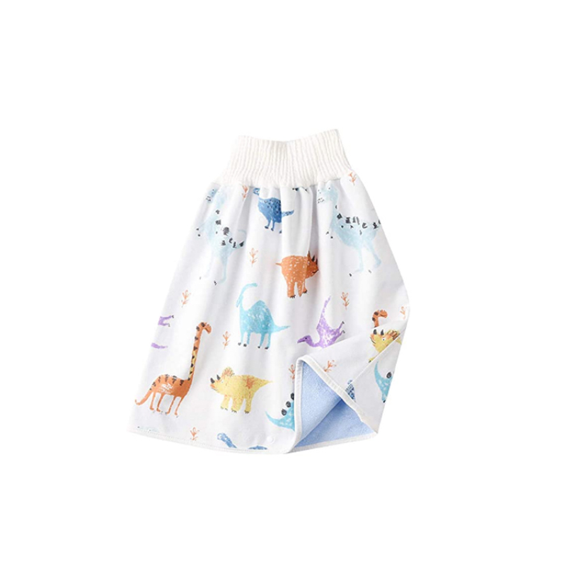 Comfy Children's Diaper Skirt Shorts 2 in 1 Washable Waterproof Bed Clothes for Baby Boy Girl Night Time Sleeping Potty Training