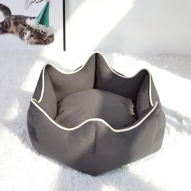 Wholesale Custom Dog Beds Puppy Bed Round Cat Pet Bed For Puppy And Kitten With Slip-resistant Bottom