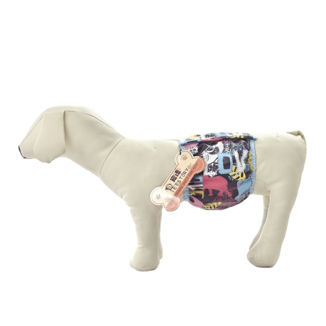 Printing PU Leather Premium Quality Reusable Washable Puppy Dog Belly Band Wrap Diapers