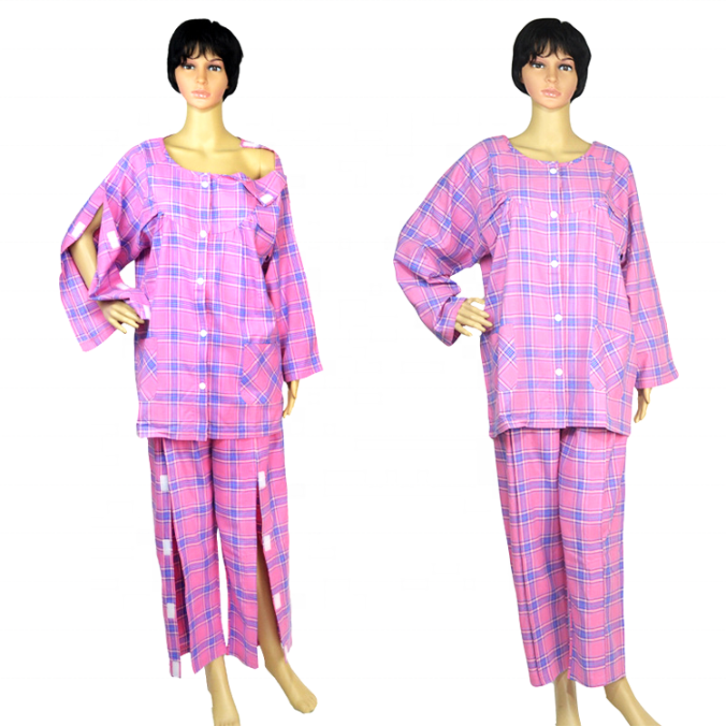 Fracture Patient Care Suite, Paralysis Long Time Clothing Easy to Wear Off Sick Clothes, Incontinence Pajamas