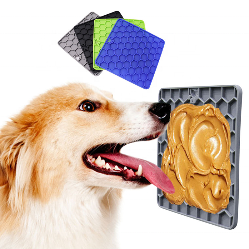 Lick Mat Dog Lick Pad Slow Feeder Suction Cup to Wall for Pet Bathing and Canine Training