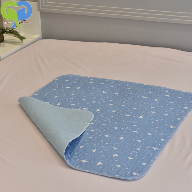 Soft 4-Layer Washable and Reusable Incontinence Bed Underpad
