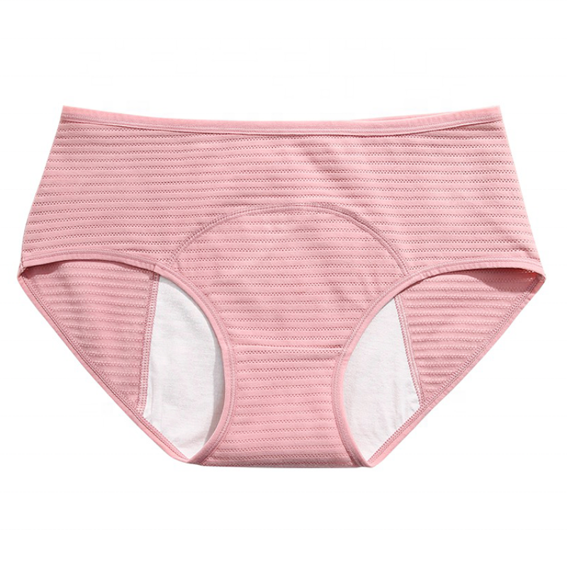 Mid-waist Three Layer Bottom Fabric Female Protective Panties Heavy Flow Leak Proof Menstrual Period Pants For Woman