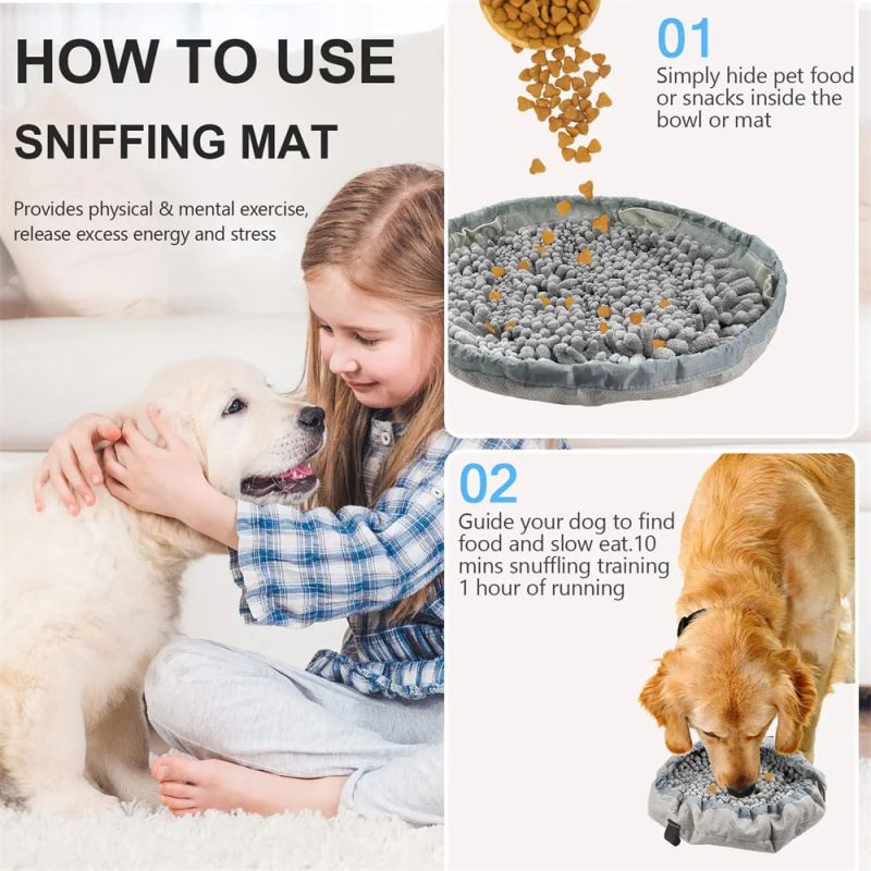 Wholesale Dog Snuffle Mat Interactive Feed Game  Encourages Natural Foraging Skills Stress Relief Puzzle Toy Nice Gifts for Dogs