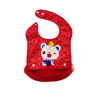 Children Toddler Silicone Cute Cartoon Safe Hold Food Washable Baby Triangle Bib Waterproof Bibs for Eating
