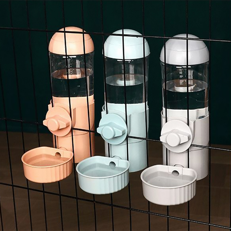 Pet Feeder Waterer Hanging Dog Cat Food Water Dispenser Automatic Gravity Feeder Waterer Set Dogs Innovative Products Rounded