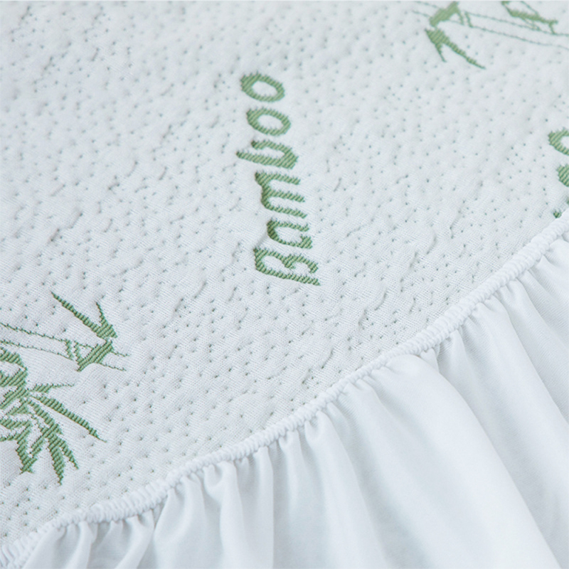 40% bamboo/ 60% polyester waterproof bamboo jacquard bed cover mattress protector