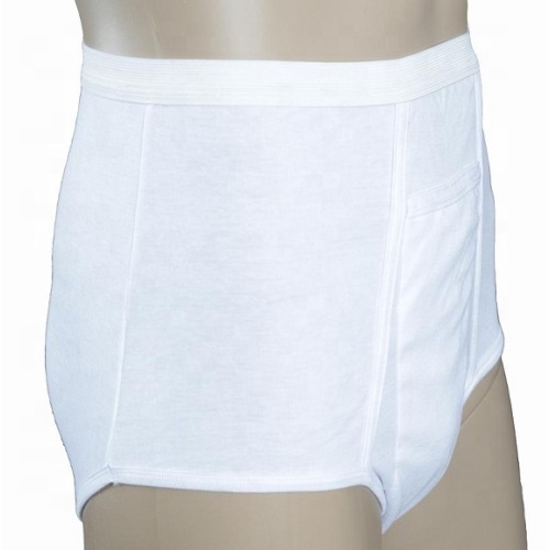 100%cotton washable men protective briefs incontinent briefs incontinent underwear
