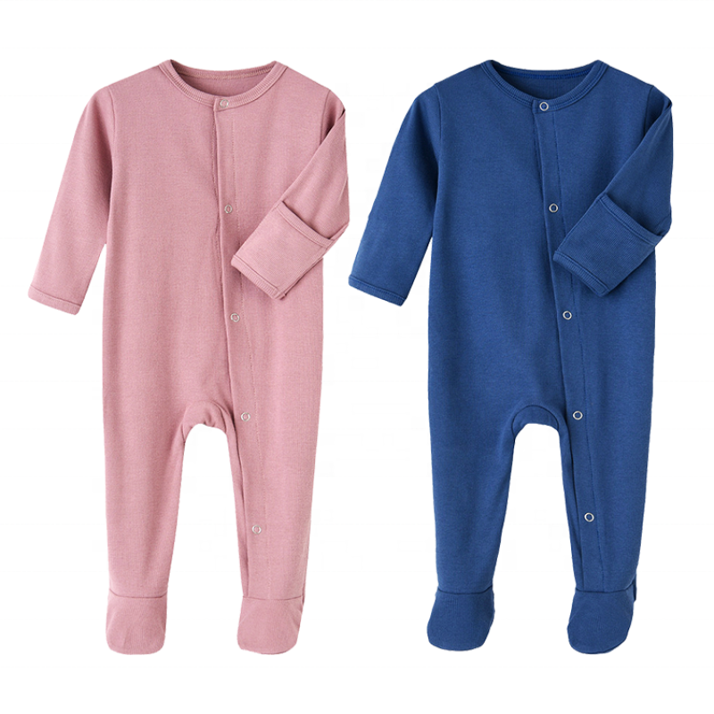 Four Season 100% Cotton Jersey Baby Romper Baby Pajamas for Toddler Boys Girls