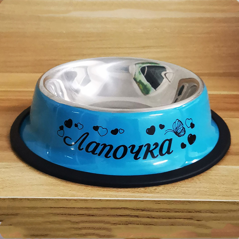 Wholesale  Pet Bowl  Stainless Steel Pet Feeding Bowls Multiple Colour Pet Food Water Bowl with Non-Slip Rubber Base