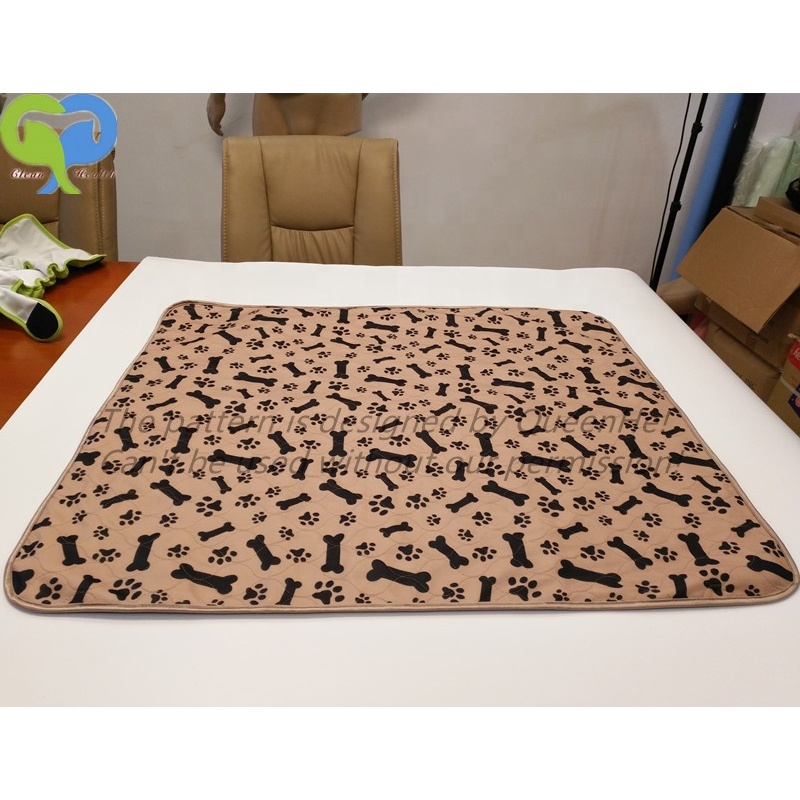 Premium Stain Resistant Quick Absorbent Waterproof Reusable Quilted Washable dog pee pad pet mat dog training pads