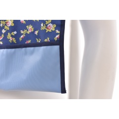 Waterproof PVC Floral Print 45*65cm Non-removable Crumb Catcher Adult Bib  For Elderly