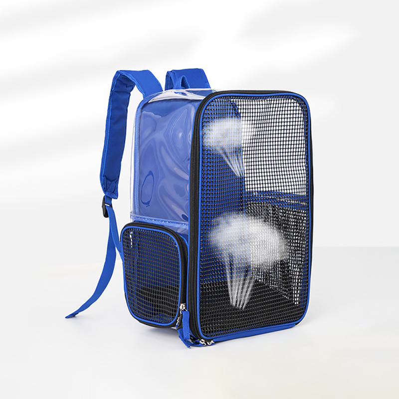 Portable Breathable Folding Pet Carrier with Inner Safety Strap for Puppy Travel Hiking Camping