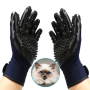Manufacturer Puppy Grooming Tool Pet Massage Hair Removal Pet Dog Cat Bath Gray Cleaning Gloves