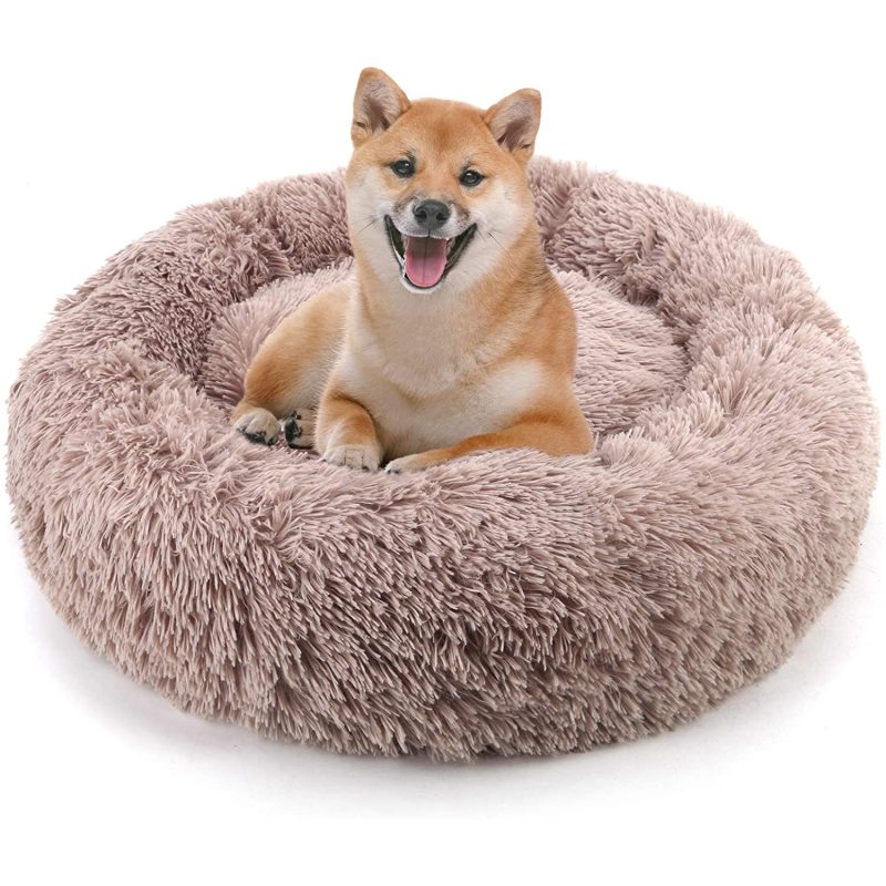 Donut Round Pets cute dog bed Soft Plush Pet Cushion, improved Sleep for Pets Customize Color & Size