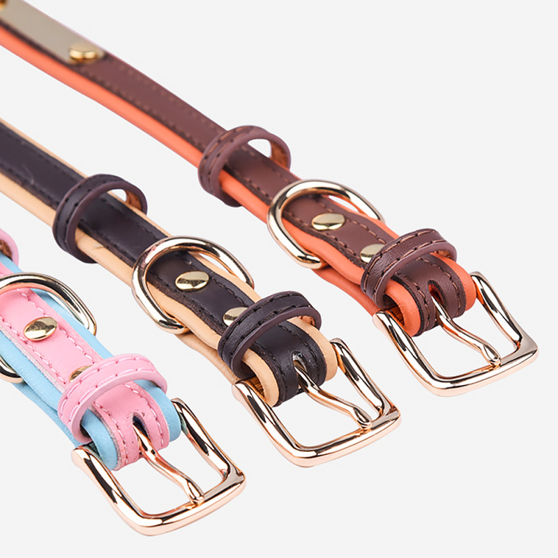 Wholesale Heavy Duty Adjustable Waterproof PU Leather Dog Collar