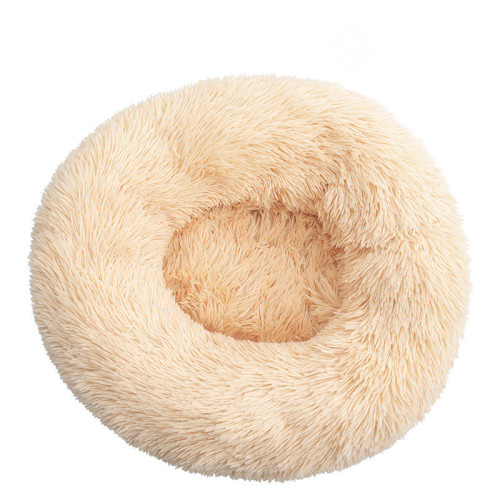 Luxury Faux Fur Pet Bed Dog Sleeping House Cat Nest Soft Donut Cuddler Round Plush Pet dog beds for small dogs clearance