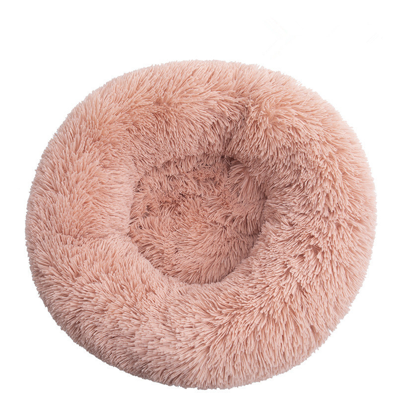 Luxury Faux Fur Pet Bed Dog Sleeping House Cat Nest Soft Donut Cuddler Round Plush Pet dog beds for small dogs clearance