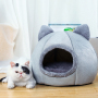 Soft Fabric Cat Bed Keep Warm Comfortable  Newly Cat Head Style Designed Pet Bed