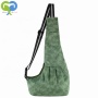 Medium size manufacturer pet carrier bag denim fabric Needle pouch dog Sling bag cat travel bag