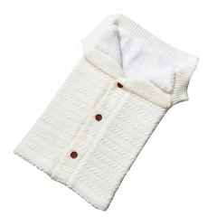 Newborn Baby Wrap Swaddle Blanket Knit Sleeping Bag Receiving Blankets Stroller Wrap for Baby