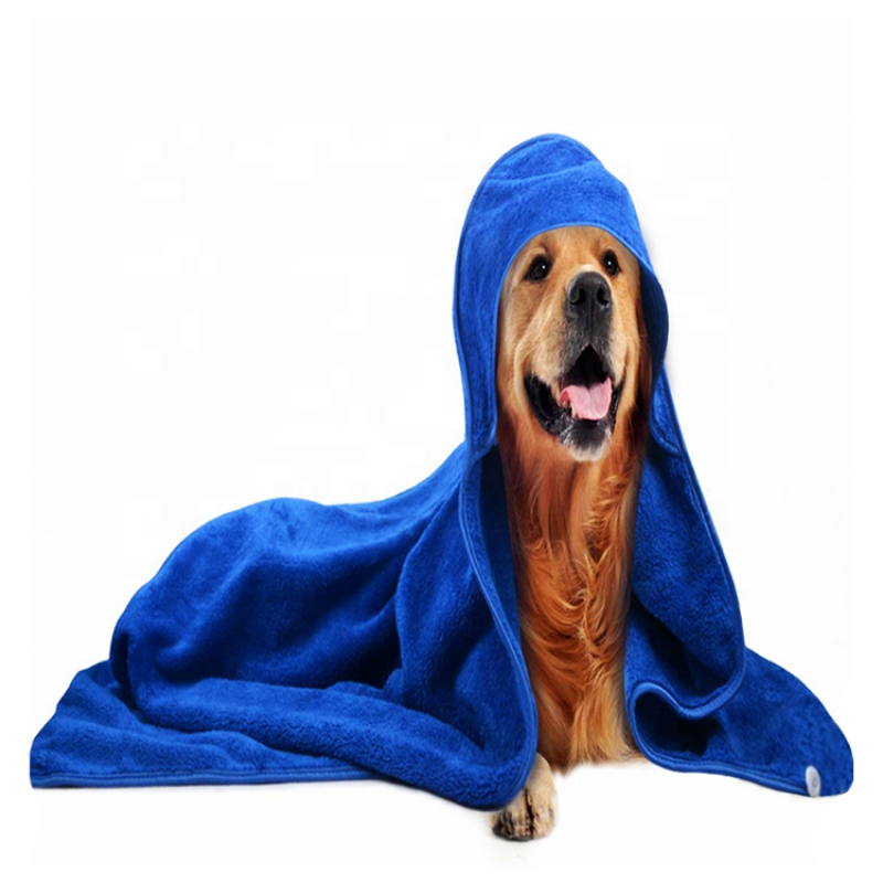 Dog Drying Coat Dry Fast Bag Dog Bathrobe Towel Fast Drying Super Absorbent Pet Dog Cat Bath Robe Towel