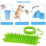 Wholesale 2 In 1 Portable Silicone Pet Cleaning Brush Feet Cleaner for Dogs