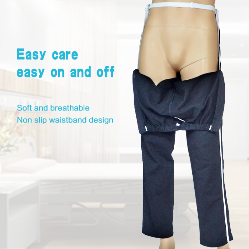 hot sell patient care pants easy to take off easy to wear hospital care clothes for paralysis fracture patients