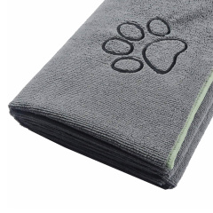 Ultra-Soft Microfiber Terry Fabric Pet Bath Dry Towel Super Absorbent Durable Quick Drying Washable Towel